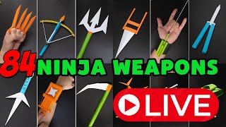 84 Origami Ninja Weapons  Ninja sword Ninja Star Ninja Claw Ninja Knife Ninja Bow [upl. by Innattirb]