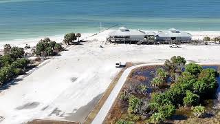 Honeymoon Island Caladesi Island 10524 Destruction from hurricane Helene [upl. by Lap]