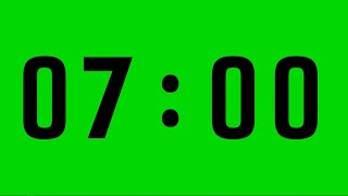 7 Minute Countdown Timer Chroma Key  No Sound [upl. by Aisinoid]