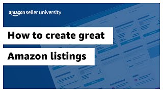 How to create great Amazon listings [upl. by Yrocaj]