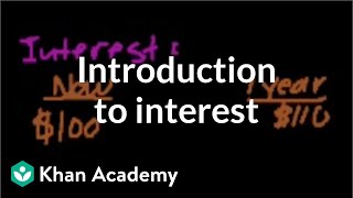 Introduction to interest  Interest and debt  Finance amp Capital Markets  Khan Academy [upl. by Adihaj]