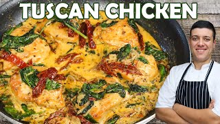 Creamy Tuscan Chicken  One of the Best Italian Dishes by Lounging with Lenny [upl. by Hoffman]