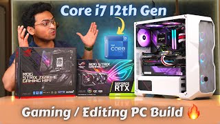 Intel 12th Gen Core i7 PC Build 🔥  Core i712700 RTX 3050 🚀  Gaming amp Editing PC Build 2022 🤩 [upl. by Norehc]