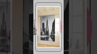 Black and white city Window Curtains Home Decor Room Darkening Drapes Bedroom Curtains Living [upl. by Acemaj]