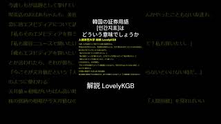 中級韓国語 韓国の証券用語인간지표はどういう意味でしょうか 人間本性大学語学部 shorts 日本語 韓国語 [upl. by Anaitak]