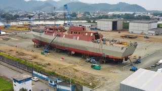 Fragata Tamandaré  Estaleiro ThyssenKrupp Brasil Sul  Itajaí SC [upl. by Auqinom]