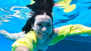 UNDERWATER SWIMMING IN CRYSTAL CLEAR WATERS IN GREECE  DAY 5 [upl. by Nettirb]