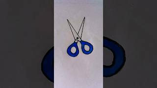 How to draw scissors ✂️😁 Scissors colour drawing scissors shortsytshorts [upl. by Linea]