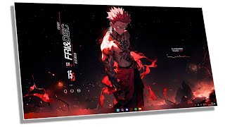 This is the Best SUKUNA Jujutsu Kaisen theme  Easy  rainmeter desktopcustomization [upl. by Amerigo]