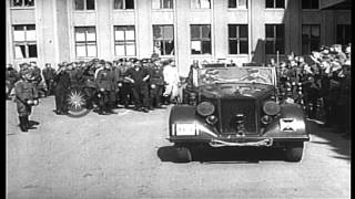 Heinrich Himmler and other German officers visit a camp near Minsk Belarus HD Stock Footage [upl. by Prudence]