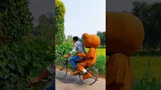 Teddy comedy video 🤣 funny comedy prank teddy [upl. by Nalniuq]