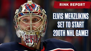 ELVIS MERZLIKINS Set to Start 200th NHL Game Against the Pittsburgh Penguins 💪  Rink Report [upl. by Mistrot]