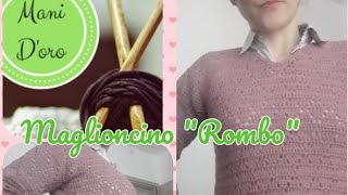 Tutorial golfino quotRomboquot  facile uncinetto—Mani Doro💖 [upl. by Crystie]