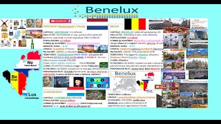 BENELUX 🇧🇪 BELGIO 🇳🇱 OLANDA 🇱🇺 LUSSEMBURGO  GEOGRAFIA RIASSUNTO X 2 MEDIA [upl. by Lanta784]