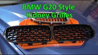 BMW F30F31 G20 Style Kidney Grilles [upl. by Netsud]