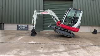 Takeuchi TB228 28 t digger 2014 Midlands Equipment Demo Video [upl. by Ytinav]