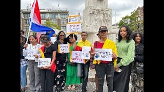 Tigrayans in The Netherlands Protests Against Genderbased Violence in Tigray [upl. by Enyledam]