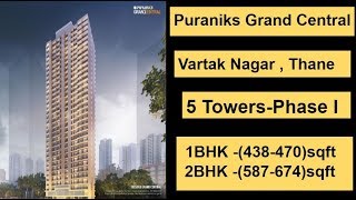 Puraniks Grand Central Vartak Nagar Thane  Complete Details ProsampCons Area Price 9623999211 [upl. by Lampert]