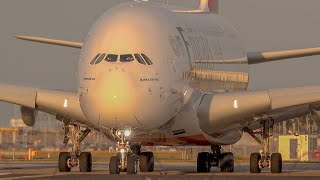 STUNNING EMIRATES A380 Take Off [upl. by Llevra]