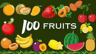 Names of100 Fruits  Learning Names of 100 fruits for Toddlers with illustrations [upl. by Valina]