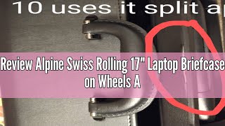 Review Alpine Swiss Rolling 17quot Laptop Briefcase on Wheels Attache Lawyers Case Legal Size [upl. by Audres]