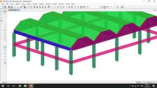 Design of Folded Plate using SAP 2000 by Eng Mohamed Ibrahim Metwally [upl. by Atiuqram136]