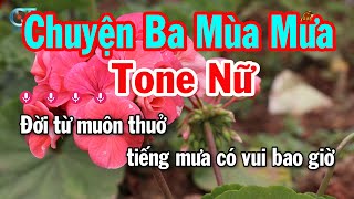 Karaoke Chuyện Ba Mùa Mưa Tone Nữ  Cm  Nhạc Sống Mới  Karaoke Tuấn Cò [upl. by Eiramanig665]