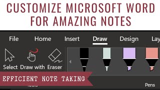 How to Customize Microsoft Word for Efficient Note Taking [upl. by Aicre48]