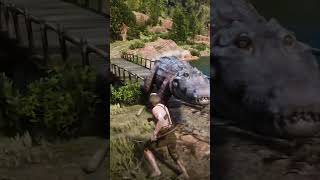 Crocodile vs man rdr2 animals gaming [upl. by Ferdinanda372]