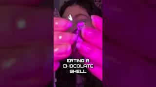 ASMR EATING A CHOCOLATE SHELL asmr shorts [upl. by Clayton]