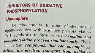 Uncouplers and their significance  biochemistry satya  made easy [upl. by Ettedranreb]