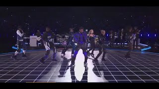 Super Bowl halftime show lights up with Ushers rollerskating extravaganza [upl. by Pedrotti]