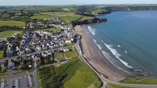 Broad Haven Beach Wales UK by Drone 4K [upl. by Naehgem]