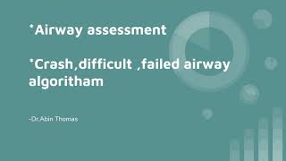 Airway Management  Difficult Airway Management algorithm [upl. by Moht]