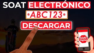 Cómo BUSCAR y DESCARGAR el SOAT VIRTUAL por la PLACA ► Aprende a imprimir tu SOAT ELECTRÓNICO en PDF [upl. by Matthia]