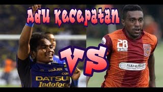 Adu Kecepatan Terens Puhiri dengan Billy Keraf di Gojek Traveloka liga 1 [upl. by Inattirb119]