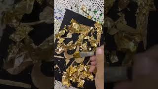 Bismillah 🥹🎀 Gold leaf 🥹 shortsfeed shorts art trending explore drawing leaf [upl. by Cybil655]