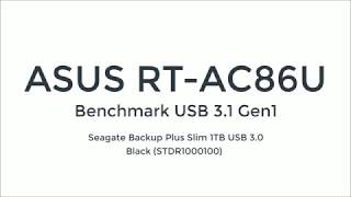 ASUS RTAC86U  Benchmark USB 31 GEN1 AsusWRT Merlin [upl. by Conroy]