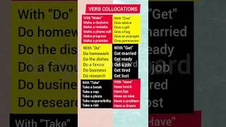 Verb Collocations examples collocation [upl. by Erdnuaed]