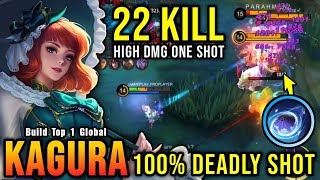 Kagura 22 Kills Insane One Shot Damage Build  Build Top 1 Global Kagura  MLBB [upl. by Ardelis]