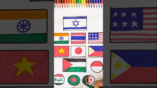 Wrong ❌ Israel 🇮🇱 VS Right Palestine 🇵🇸 support countries flag drawingpalestineshorts [upl. by Asfah719]