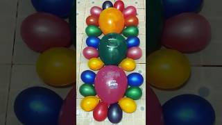 water🟡🔵 colorful balloon  Yellow Green Pink HBD Balloons amp mini balloons popping shorts [upl. by Ardnikal]