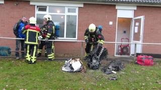 Brand in kleedkamers Sportclub Haarlo [upl. by Aerdnaxela]