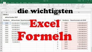 Excel Formeln und Funktionen Sverweis WennDannSonst Summewenn Zählenwenn amp Anzahl2 Grundkurs [upl. by Wernher]