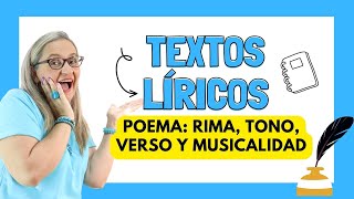 Textos LÍRICOS  Qué es el POEMA  Tono  Verso  Estrofa  Rima [upl. by Ecyob293]