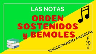 ORDEN DE SOSTENIDOS y BEMOLES Orden de las alteraciones  Diccionario Musical Solfeando [upl. by Amlev]