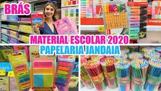 BRÁS  MATERIAL ESCOLAR 2020 NO BRÁS  PAPELARIA JANDAIA [upl. by Narih724]