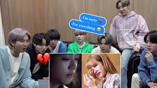 BTS reaction TO  BLACKPINK MOST SADDEST MOMENTS blink bts blackpink [upl. by Ynelram293]