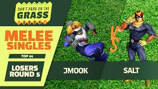 Jmook Sheik vs Salt Captain Falcon  DPG 2024  Melee Singles Losers Round 5 Top 64 [upl. by Morganstein590]