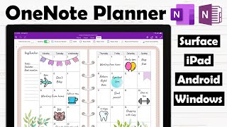 OneNote Planner  How to Use Our OneNote Digital Planners on Surface Pro iPad and Android [upl. by Repard]